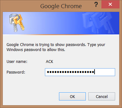 Show my passwords google chrome
